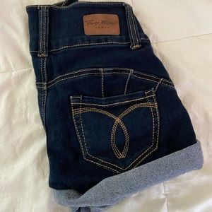 High waisted blue denim shorts nwot